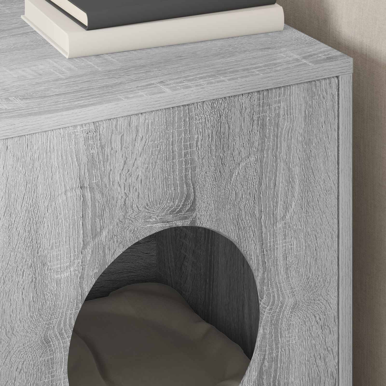 vidaXL Katzenhaus Graues Sonoma 42,5 x 40 x 53 cm Holzwerkstoff
