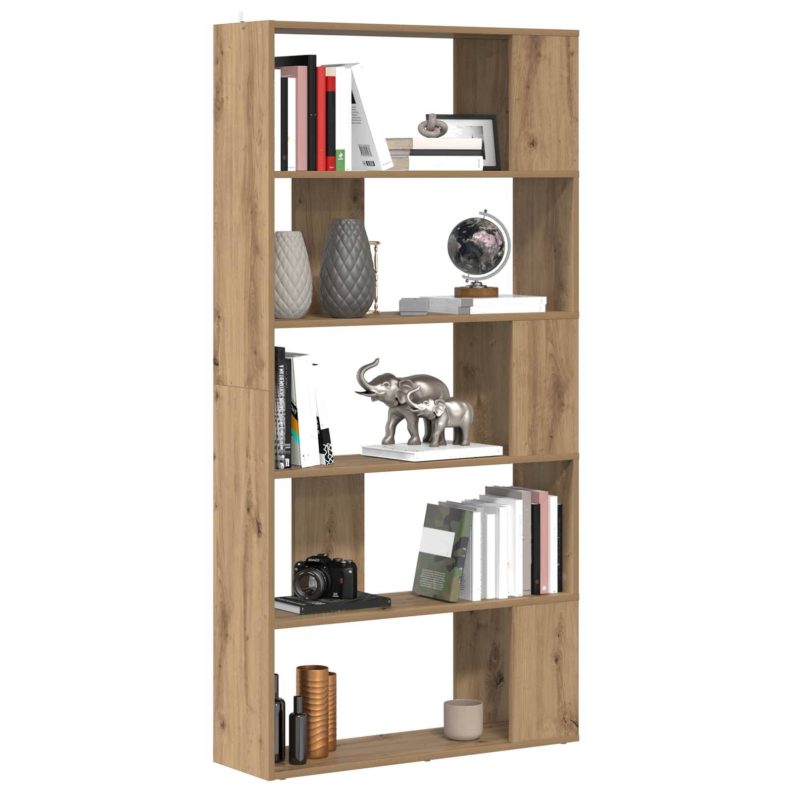 vidaXL Bücherregal Artisan-Eiche 80 x 24 x 159 cm Holzwerkstoff