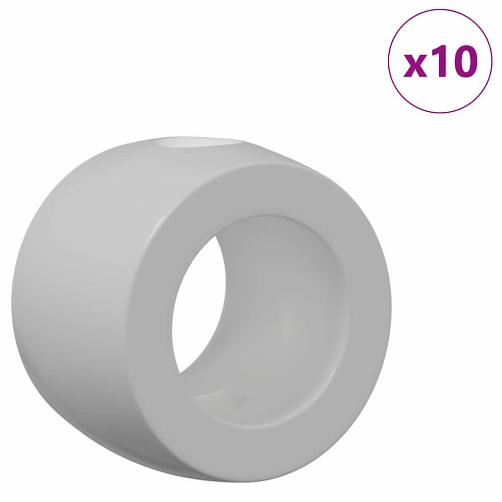 vidaXL Tischfußballlager 10 pcs Schwarz 3 x 3 x 2,1 cm PP