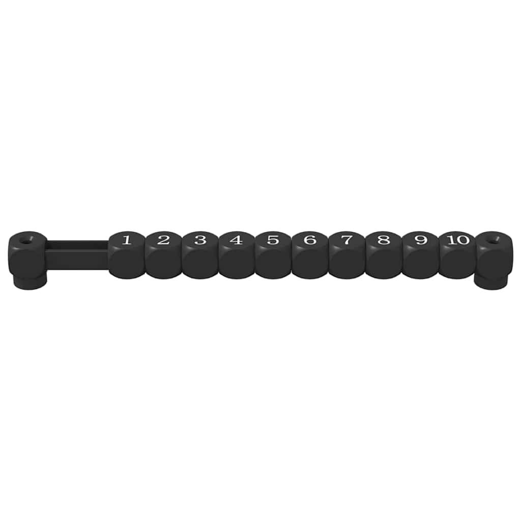 vidaXL Fußballtischzähler 2 pcs Schwarz 30 x 2,2 x 2,9 cm HIPS