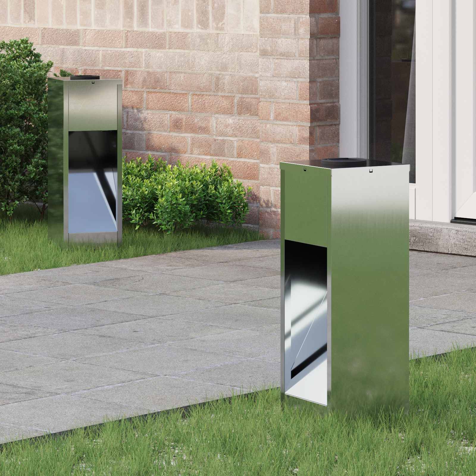 vidaXL Solar LED Wegeleuchte 2 pcs Silber Galvanisiert