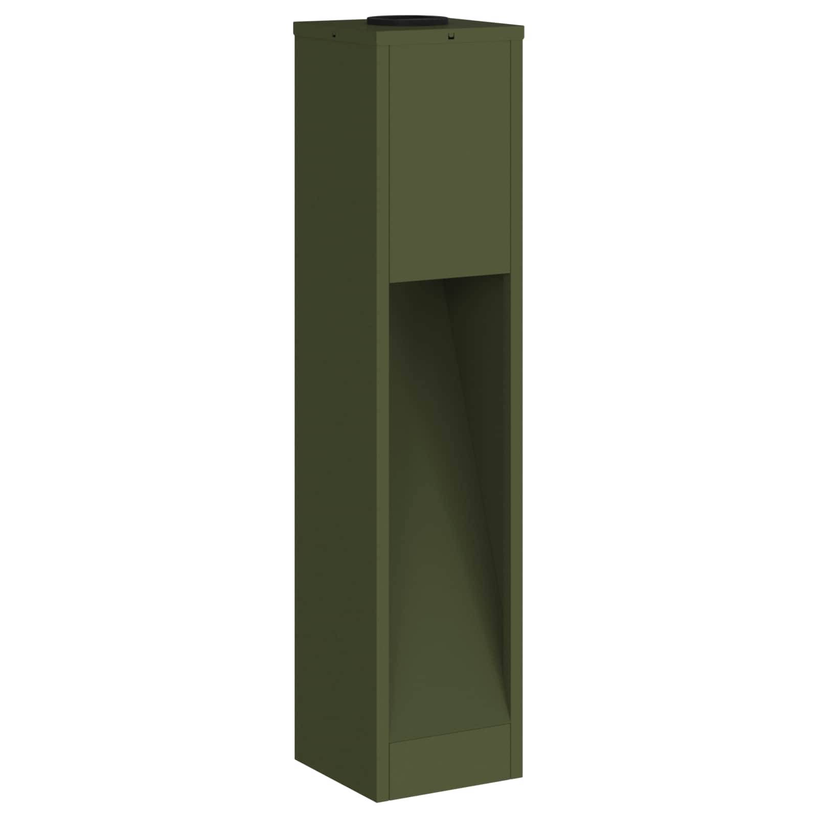 vidaXL Solar LED Wegeleuchte 2 pcs Olive Grün Kalt gewalzter Stahl