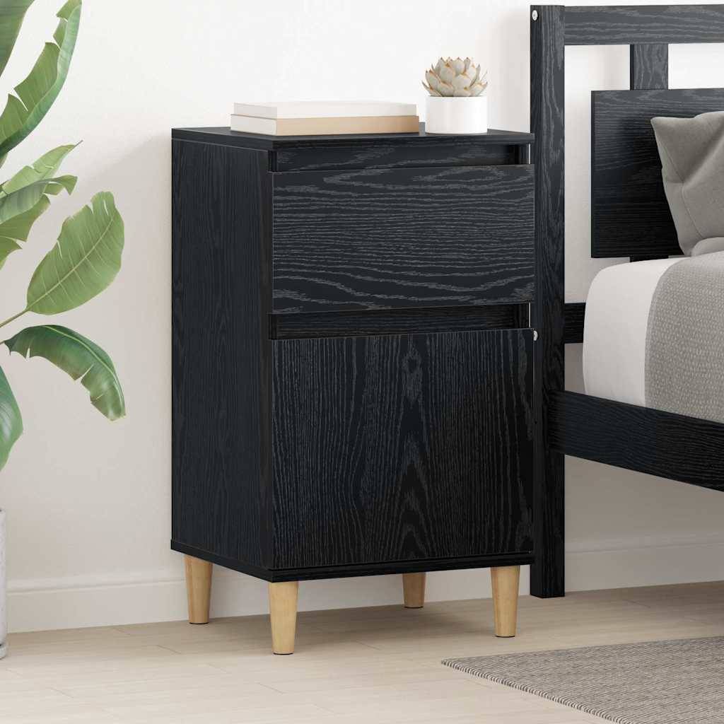 vidaXL Nachttisch Schwarz Eichen-Optik 40 x 35 x 70 cm Holzwerkstoff