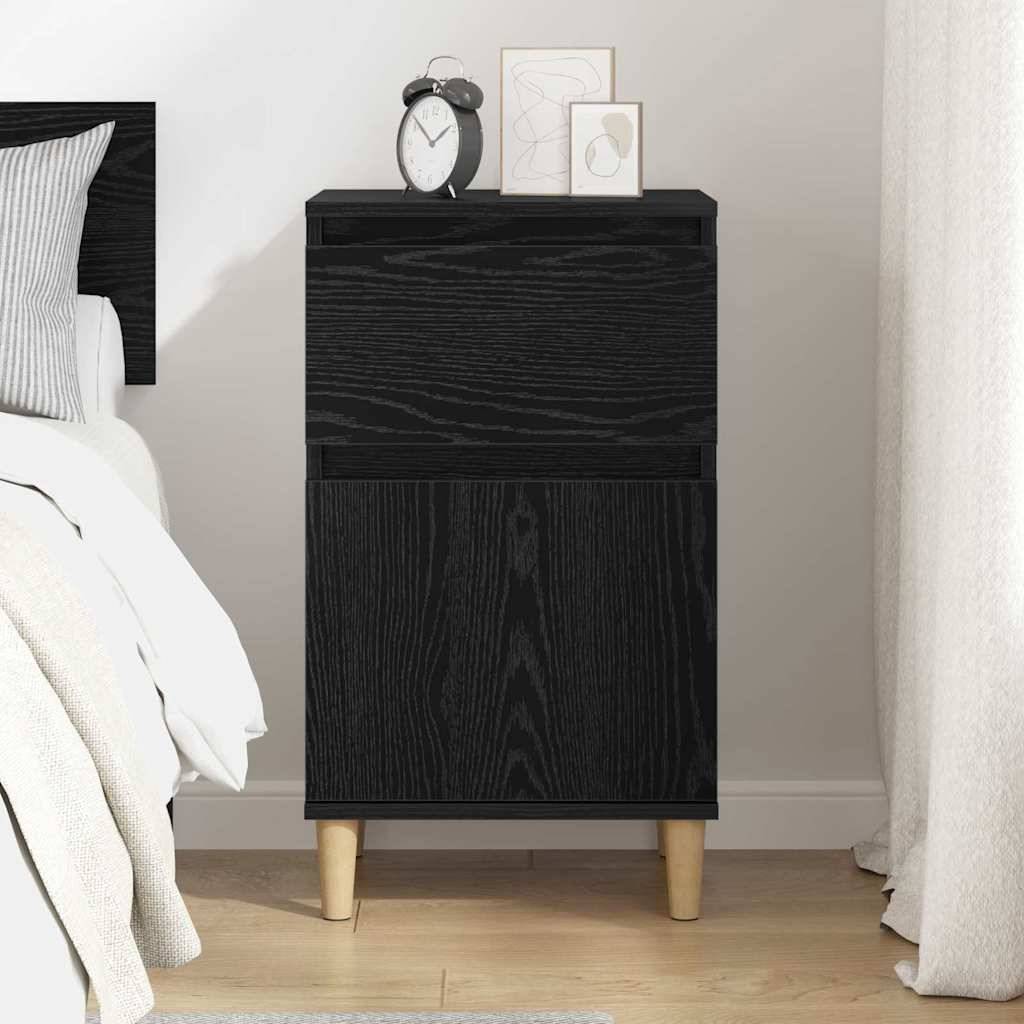 vidaXL Nachttisch Schwarz Eichen-Optik 40 x 35 x 70 cm Holzwerkstoff
