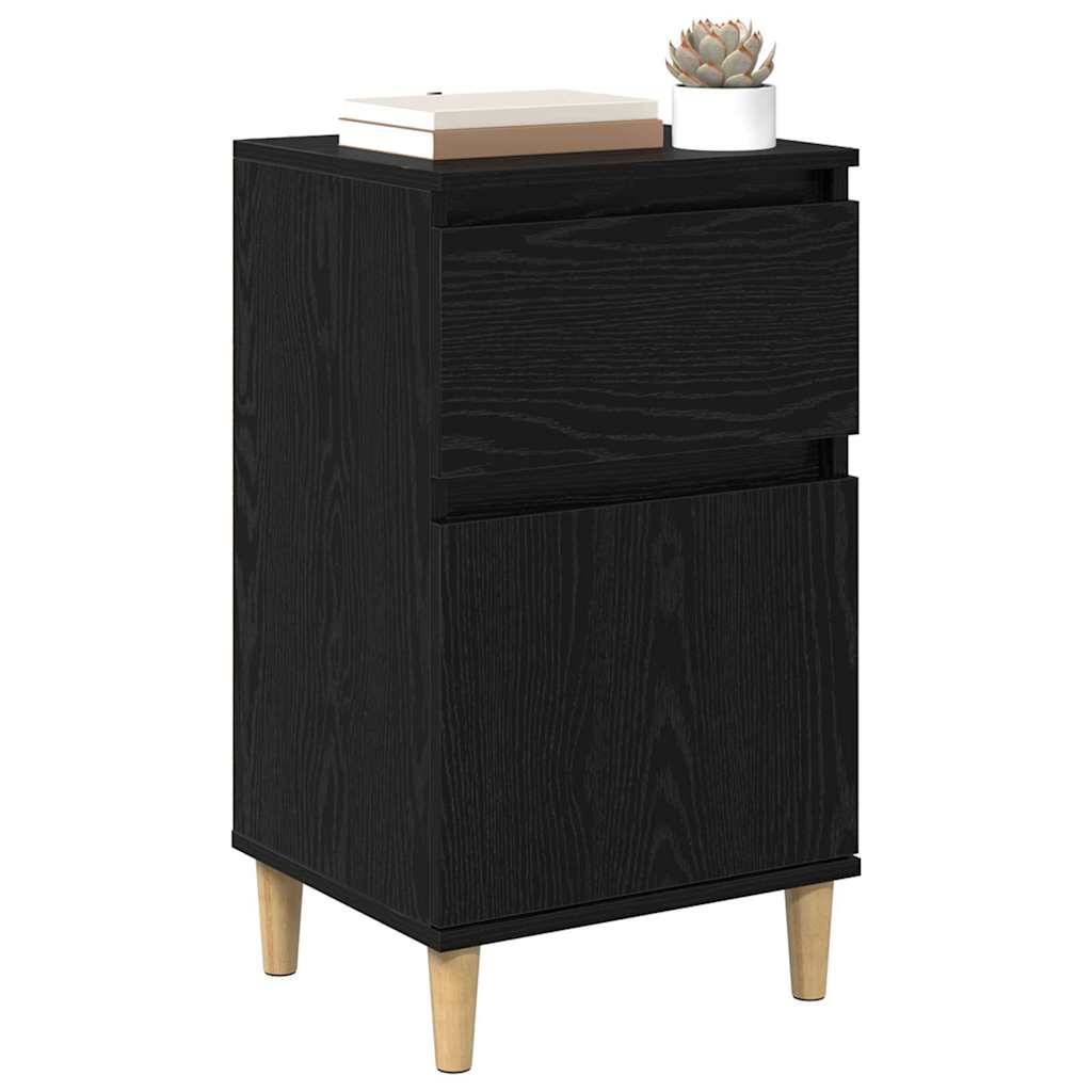 vidaXL Nachttisch Schwarz Eichen-Optik 40 x 35 x 70 cm Holzwerkstoff