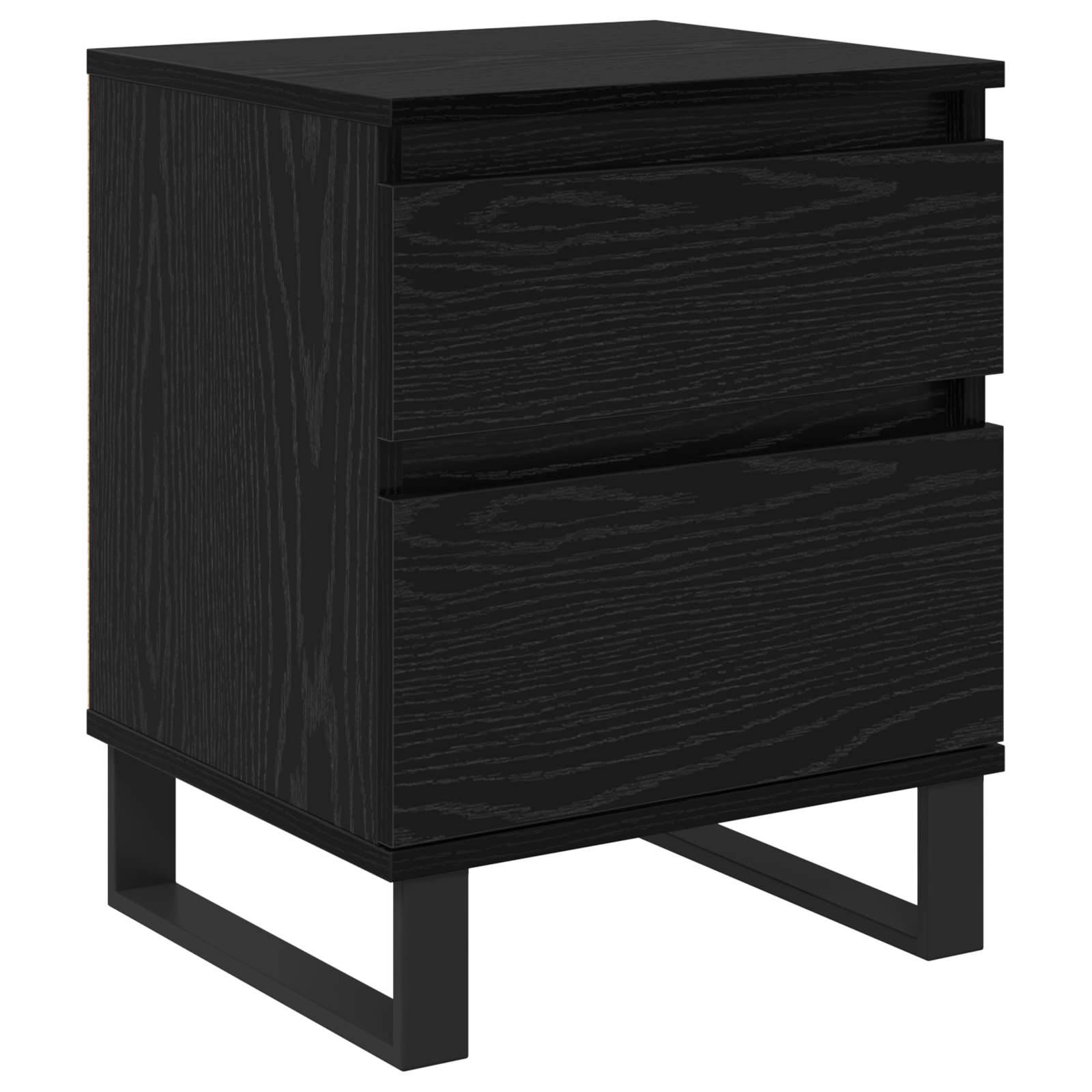vidaXL Nachttisch Schwarz Eichen-Optik 40 x 35 x 50 cm Holzwerkstoff