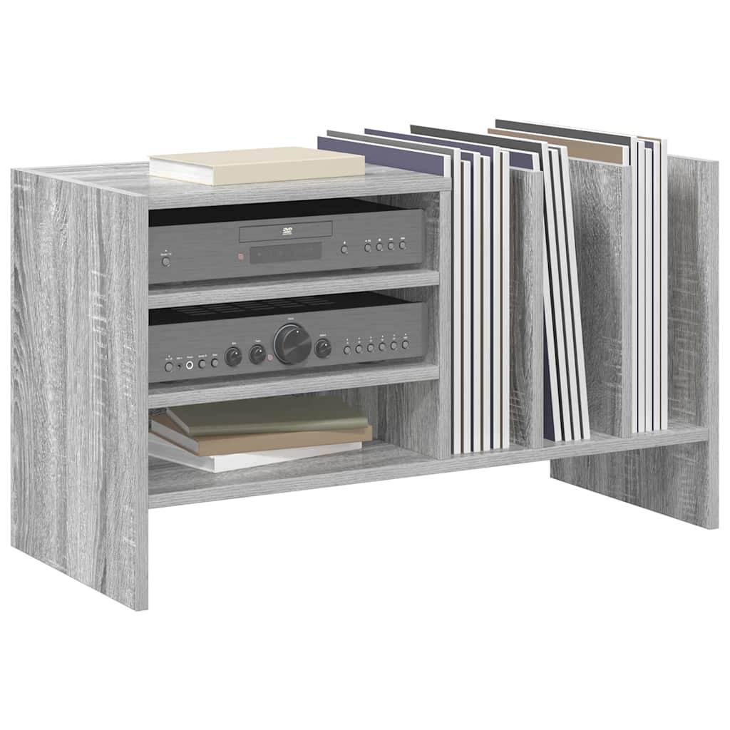 vidaXL Schallplattenschrank mit Regal Graues Sonoma 78,5 x 35 x 45 cm