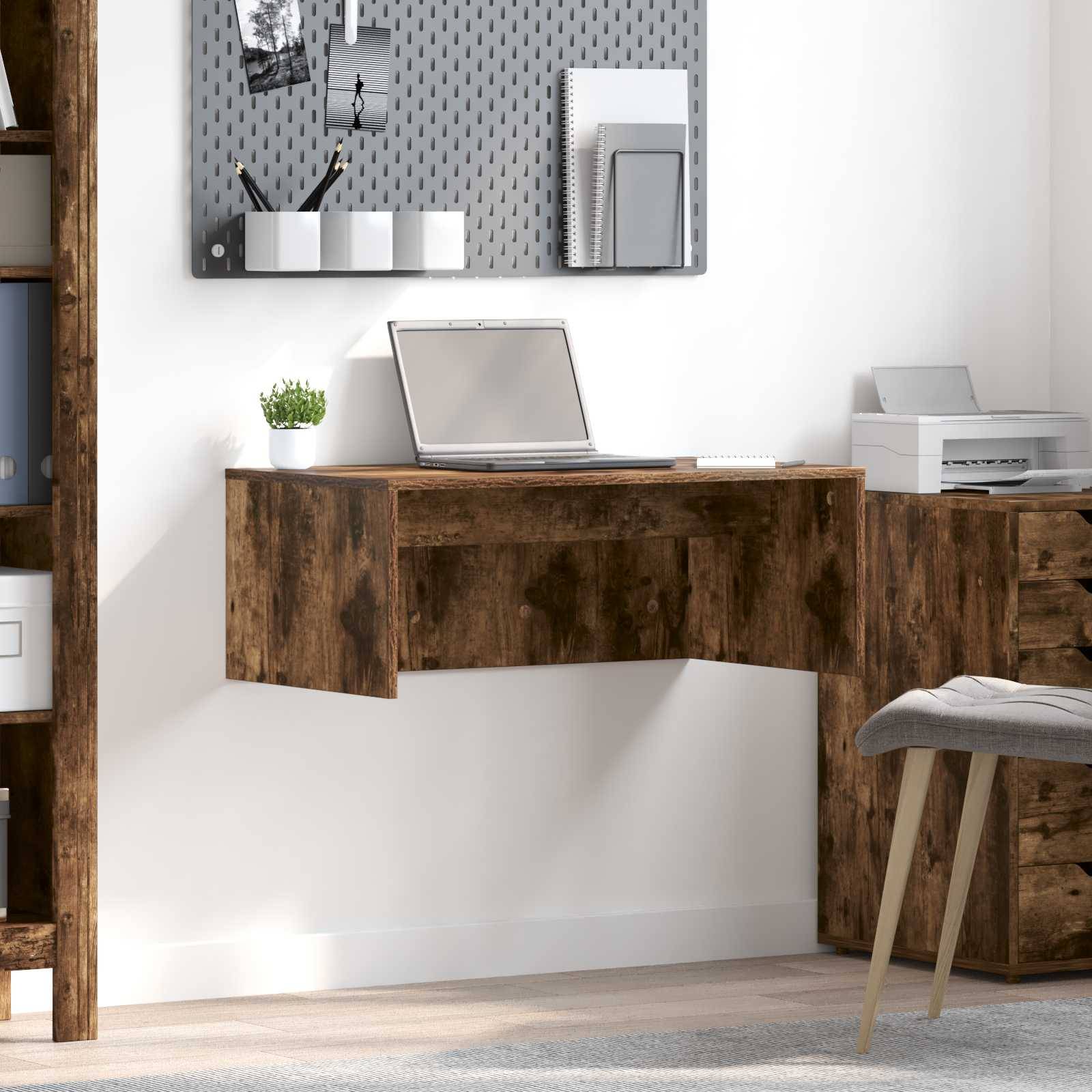 vidaXL Wandtisch Geräucherte Eiche 80 x 45 x 30 cm Holzwerkstoff