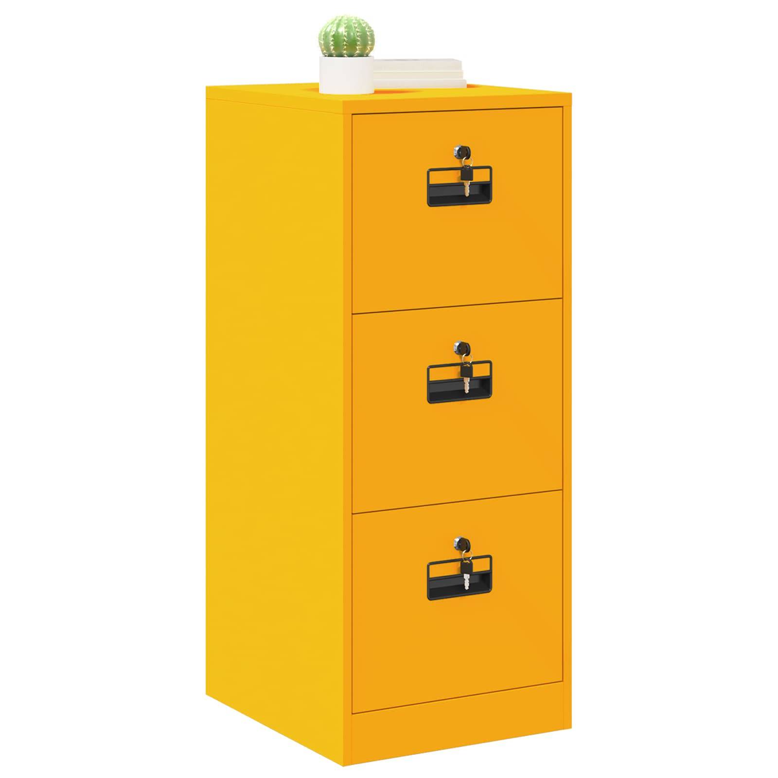 vidaXL Aktenschrank Senfgelb 44 x 50 x 106,5 cm Kaltgewalzter Stahl