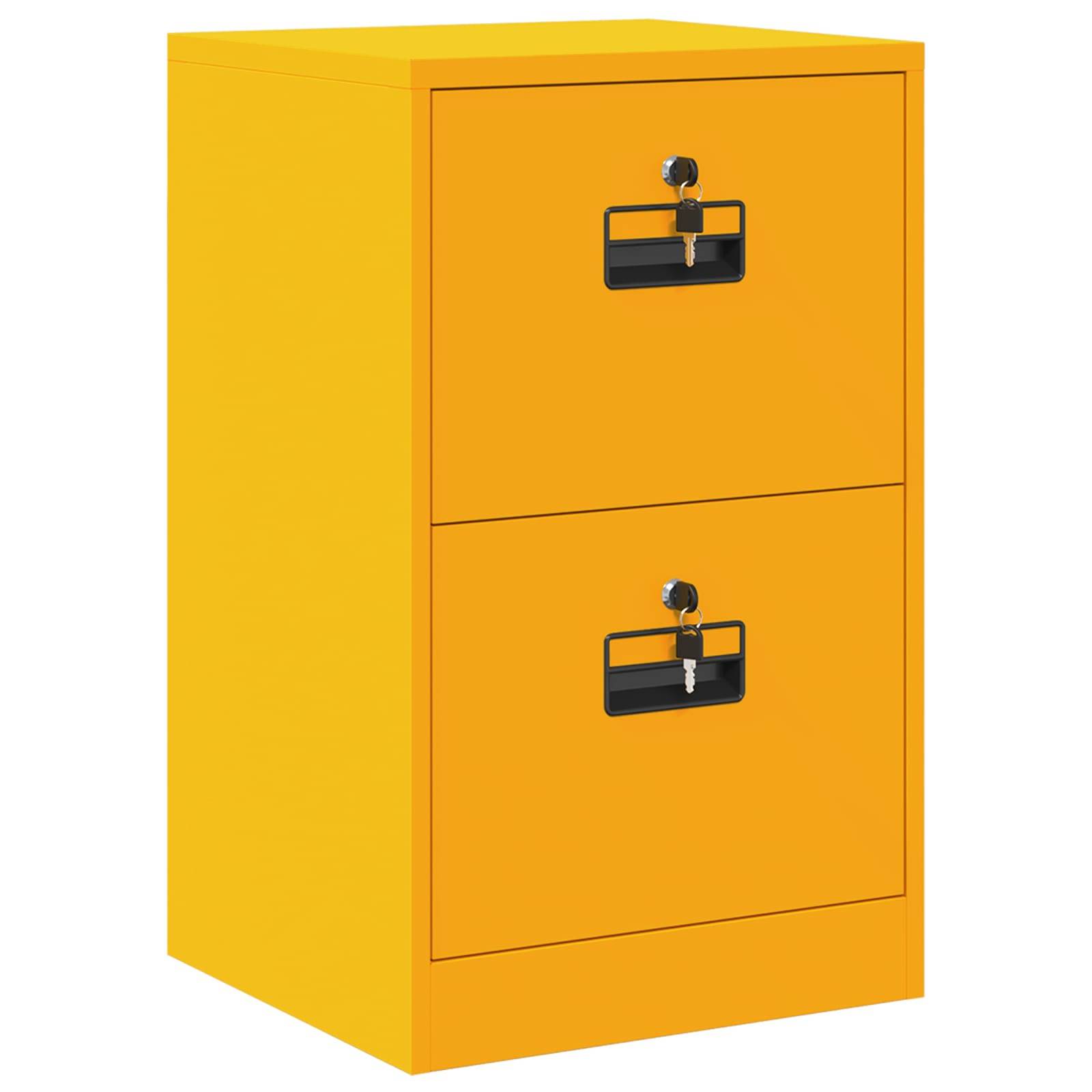 vidaXL Aktenschrank Senfgelb 45,5 x 42 x 74,5 cm Kaltgewalzter Stahl