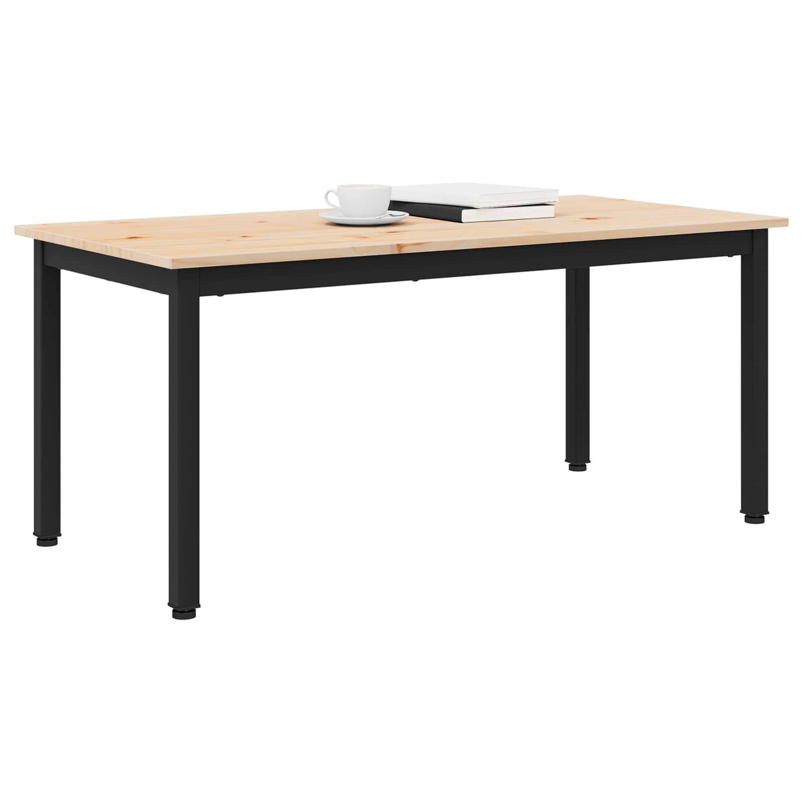 vidaXL Couchtisch Natur 100 x 50 x 45 cm Massives Kiefernholz