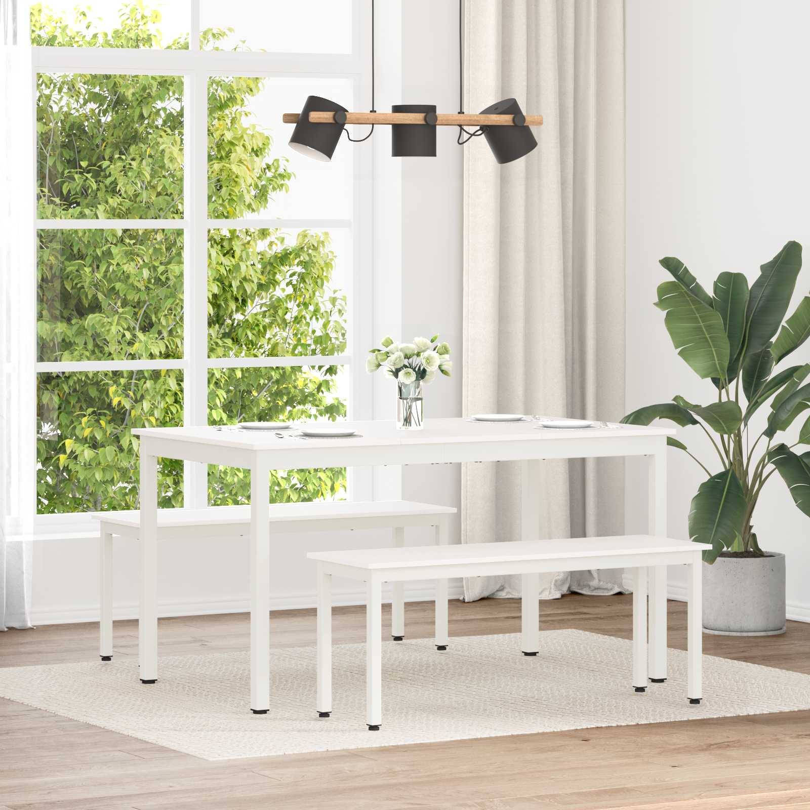vidaXL Bank Weiß 110 x 35 x 45 cm Massives Kiefernholz