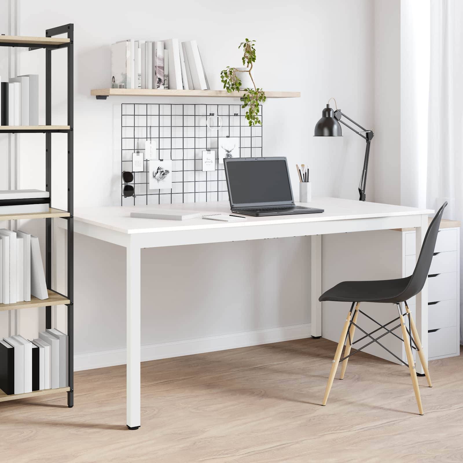 vidaXL Esstisch Weiß 150 x 90 x 75 cm Massives Kiefernholz