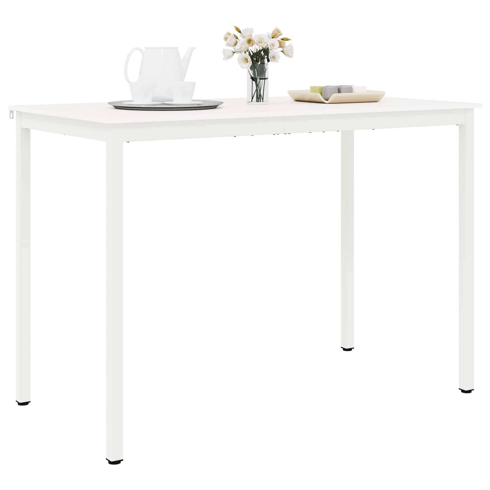 vidaXL Bartisch Weiß 150 x 80 x 105 cm Massives Kiefernholz