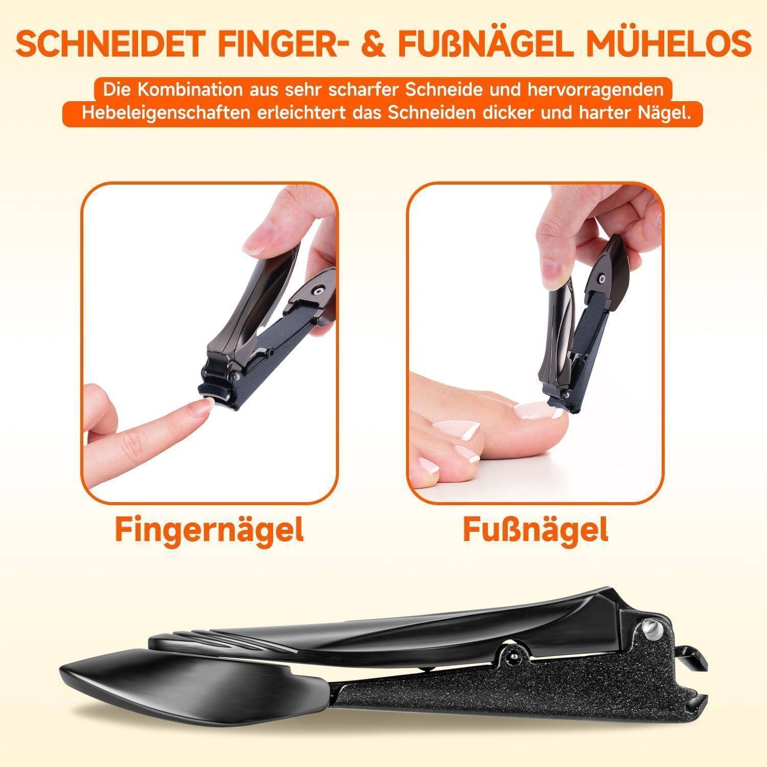 Nagelknipser schneidet Finger- und Fußnägel mühelos