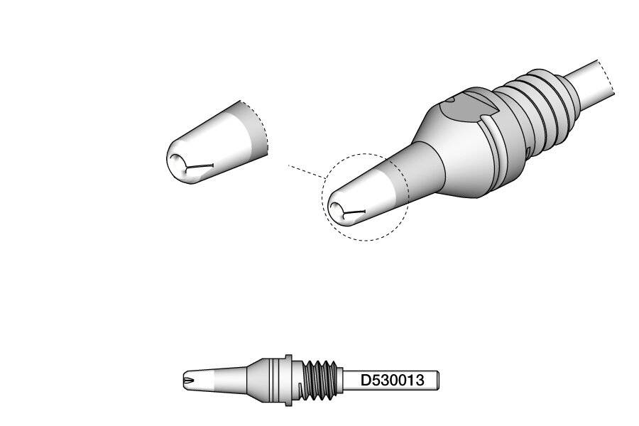 Entlötspitze für Pad-Reinigung, Ø 1 mm, S1, D530013