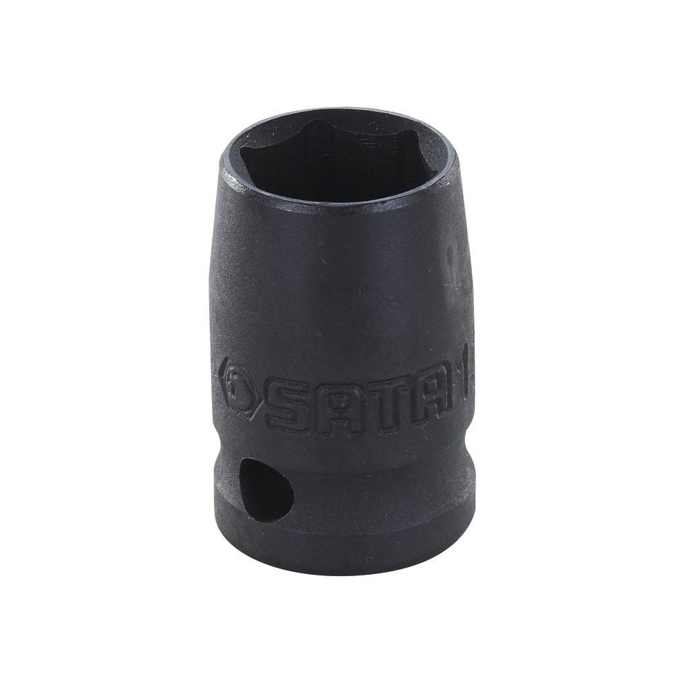 Ein schwarzer sechseckiger Steckschlüssel mit dem Wort 'SATAN' eingraviert. Geeignet für mechanische oder automotive Anwendungen.