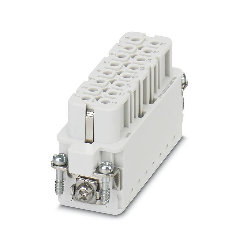 Ein weißer elektrischer Anschlussklemmenblock mit mehreren Anschlusspunkten, Metallschrauben und Montageelementen; verwendet zur Organisation von Verdrahtungsverbindungen.