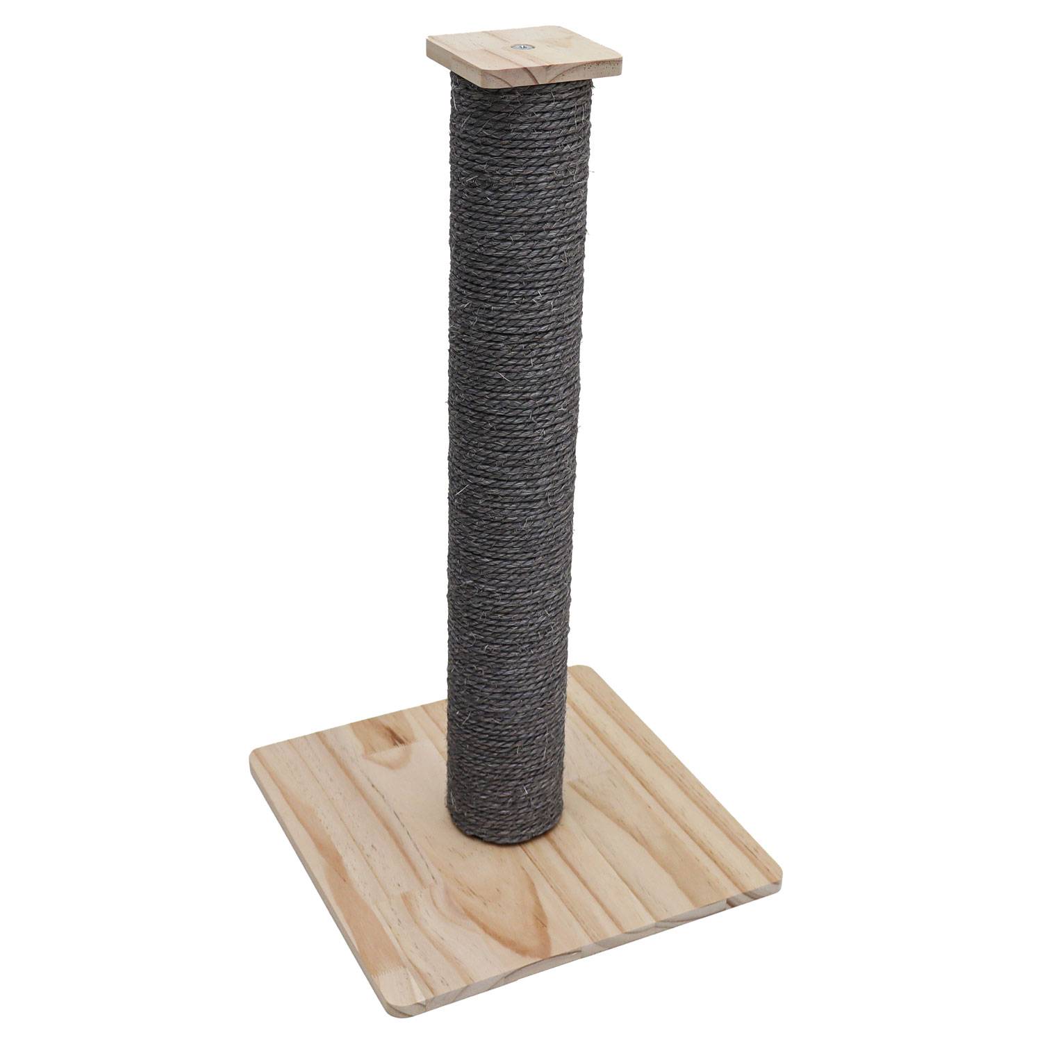 62cm Sisal Kratzsäule für Katzen mit Bambus Bodenplatte - Kratzbaum Klein Stabil