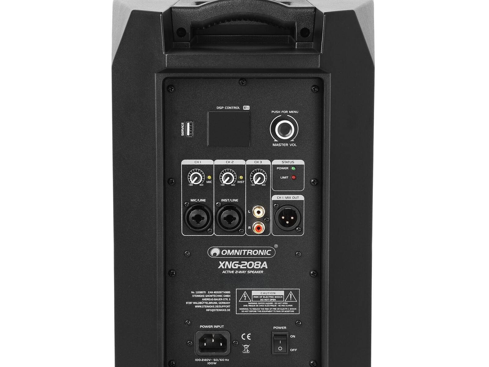 OMNITRONIC XNG-208A 2-Wege Lautsprecher, aktiv, DSP