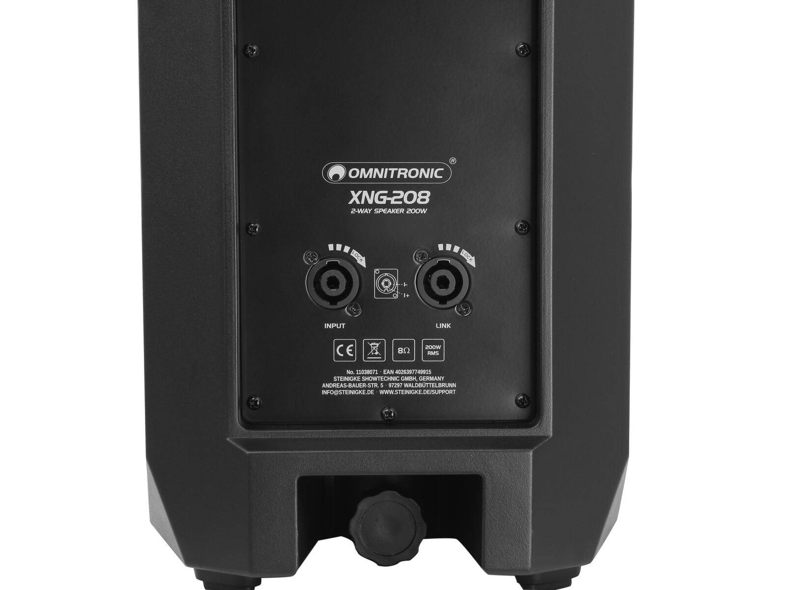 OMNITRONIC XNG-208 2-Wege Lautsprecher 8 Zoll
