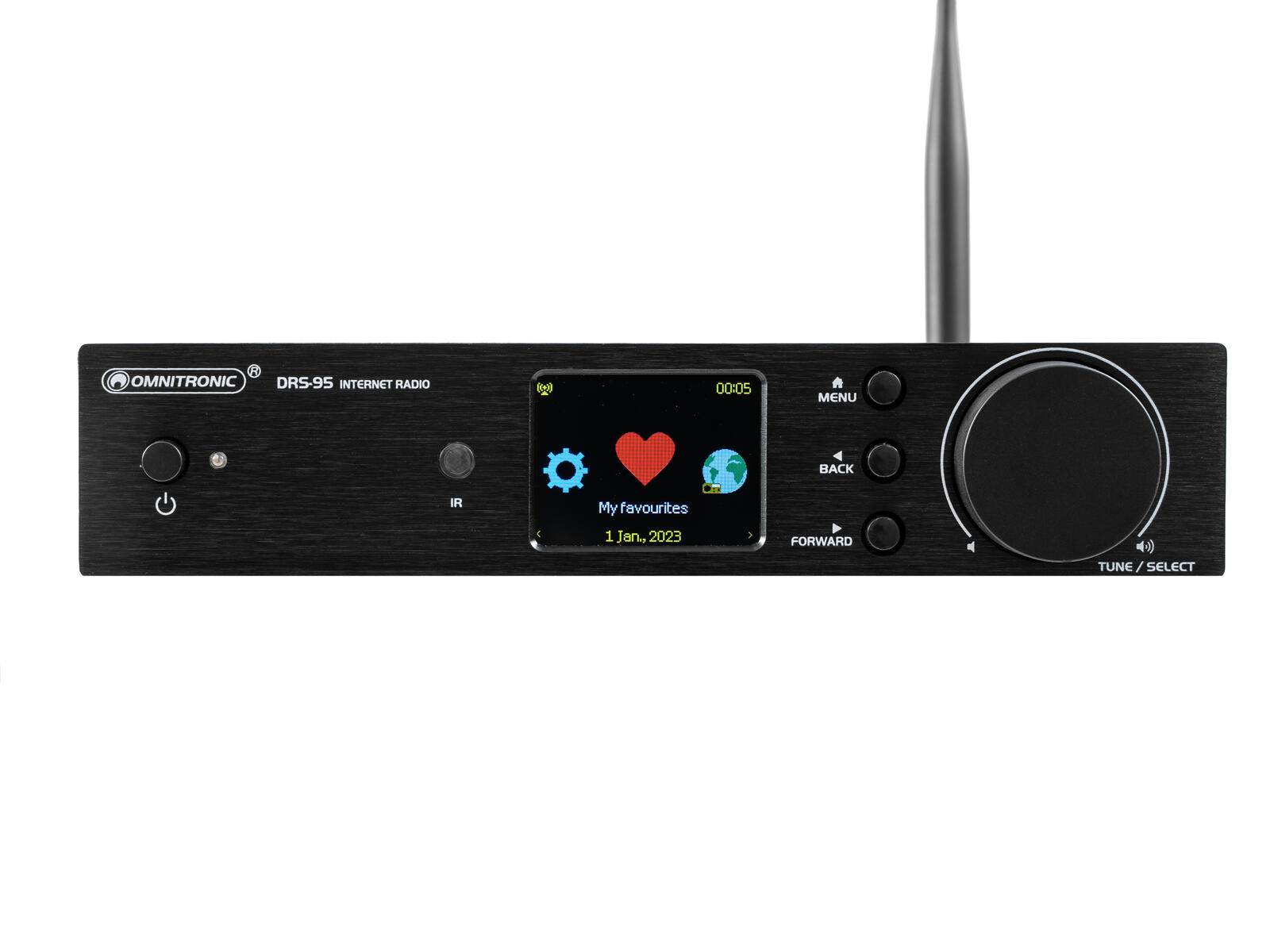 OMNITRONIC DRS-95 Internetradio mit DAB+ und Bluetooth