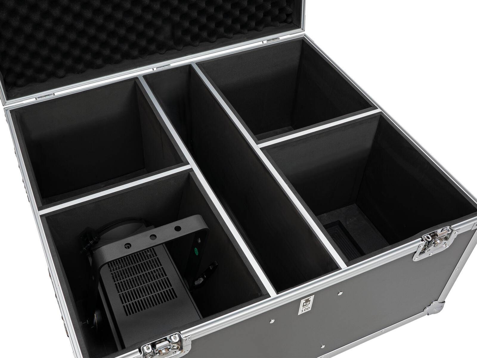 ROADINGER Flightcase 4x THA-100F MK3 mit Rollen
