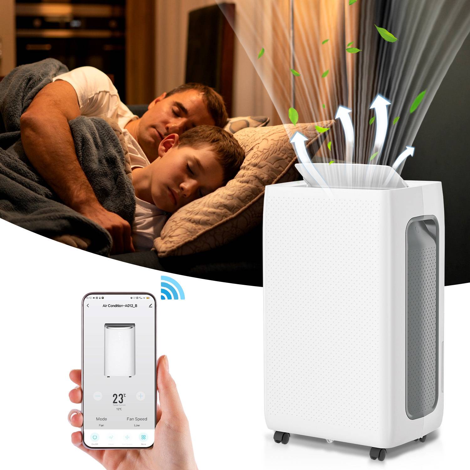 Luftentfeuchter elektrisch 20-30m² 26L/Tag LED-Display 24-Std-Timer Raumentfeuchter Wifi Smart Home App Luftreiniger