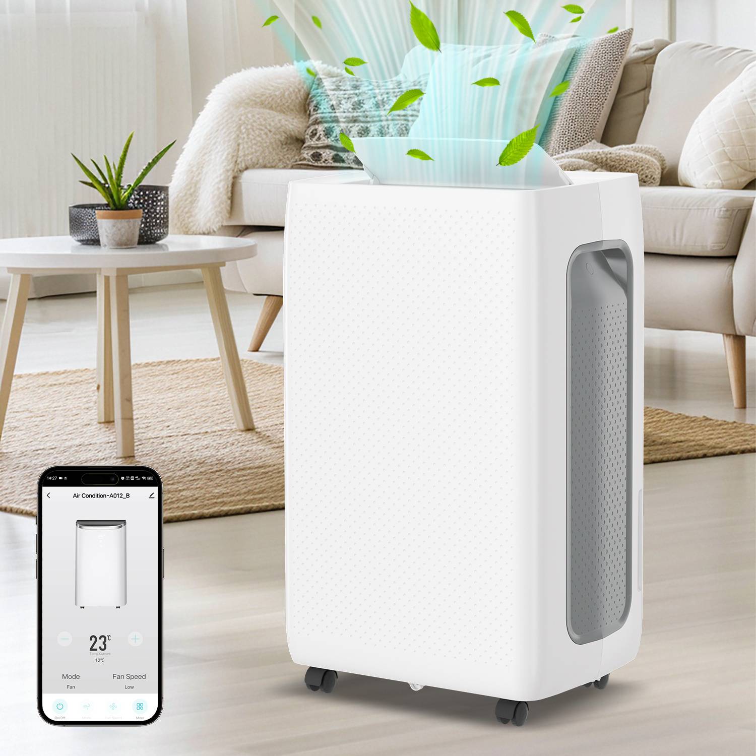 Luftentfeuchter 26L/24h, Raumgröße ca. 25 m², 420 W, 4,3l Wassertank, Wifi Smart Home App, Ablaufschlauch, Timer