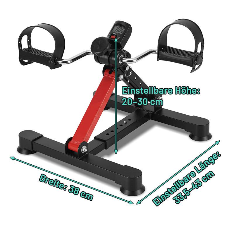 Mini-Heimtrainer Heimtrainer zum Training von Armen und Beinen Einstellbare statische Mini-Bike Minifahrrad Cardio Pedaltrainer Fitnessbike