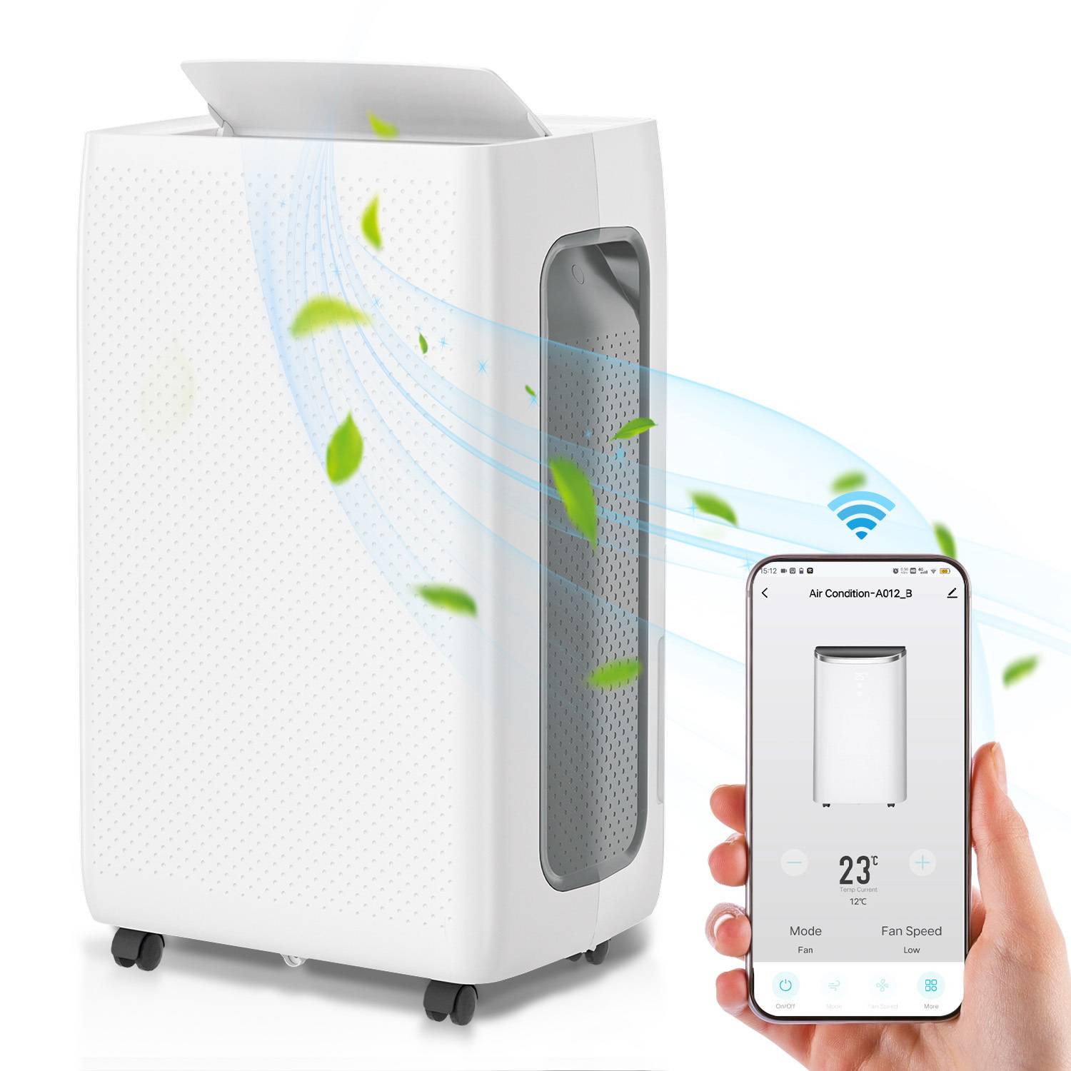 Luftentfeuchter elektrisch 20-30m² 26L/Tag LED-Display 24-Std-Timer Raumentfeuchter Wifi Smart Home App Luftreiniger