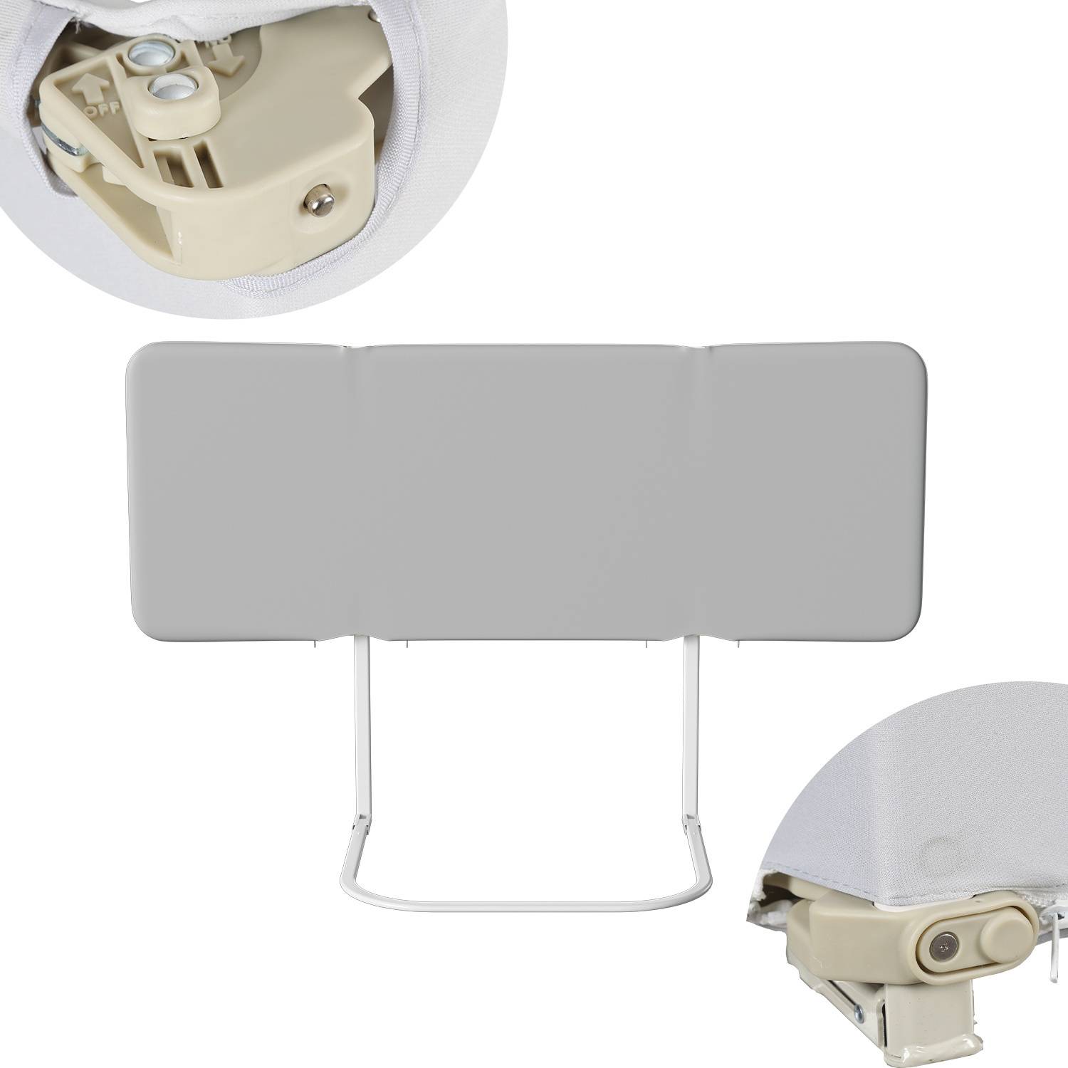 2x Bettschutzgitter Bettgitter Kinderbettgitter 120cm Grau Faltbar mit 2 Befestigungsbändern und Aufbewahrungsbeutel Höhenverstellbar Rausfallschutz