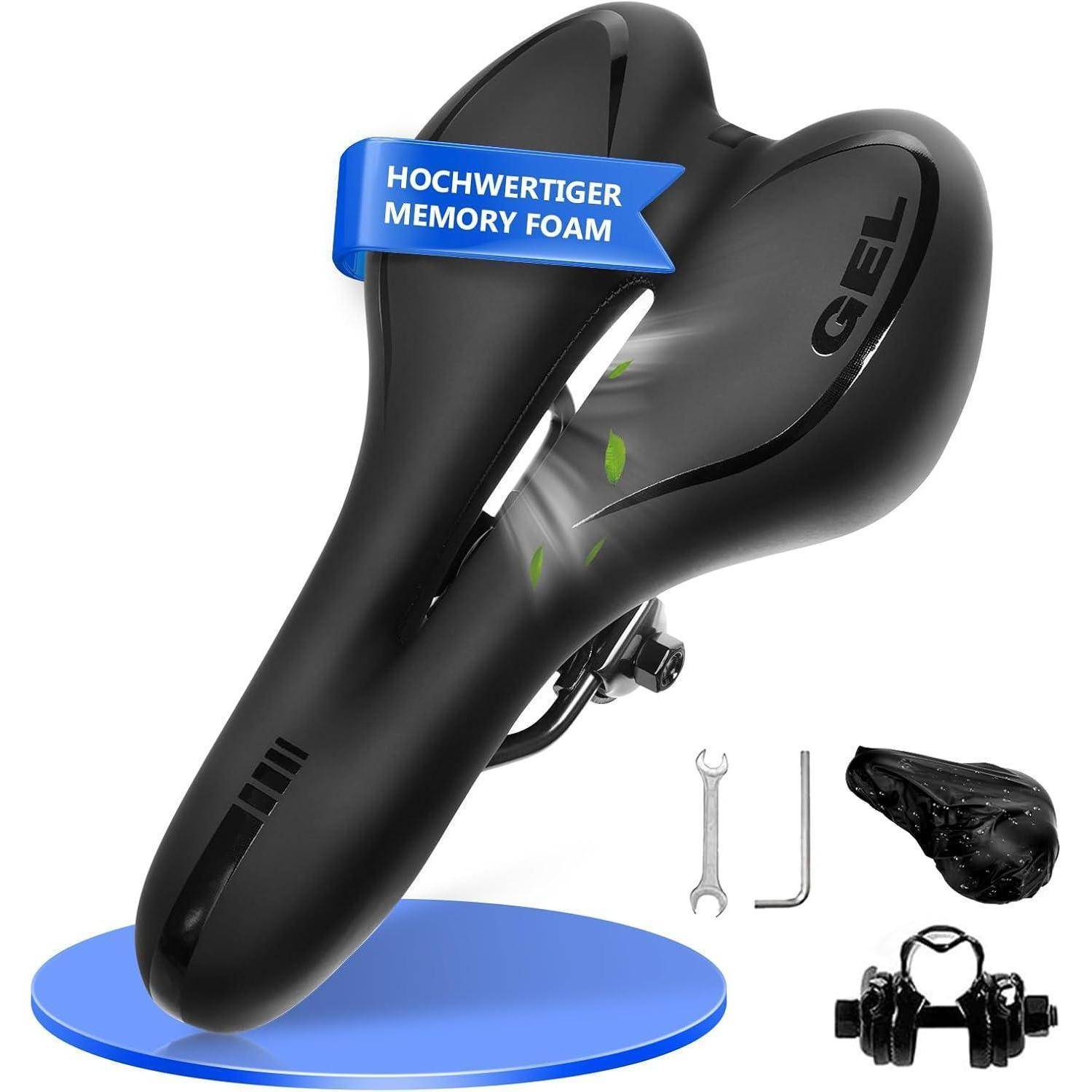 Fahrradsattel Herren Gel MTB Sattel Damen Bequem Hohl Wasserdicht