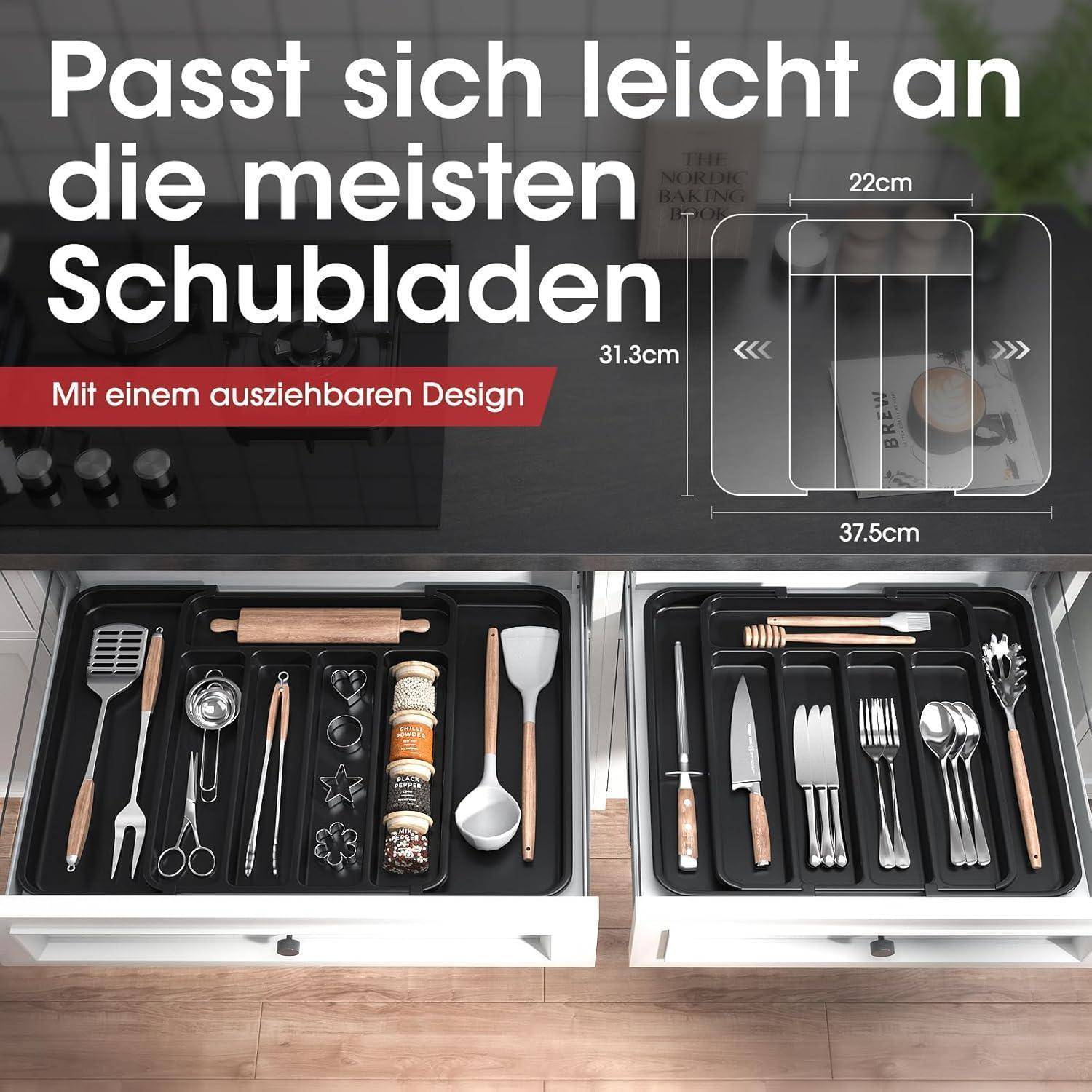 Passt sich leicht den meisten Schubladen an