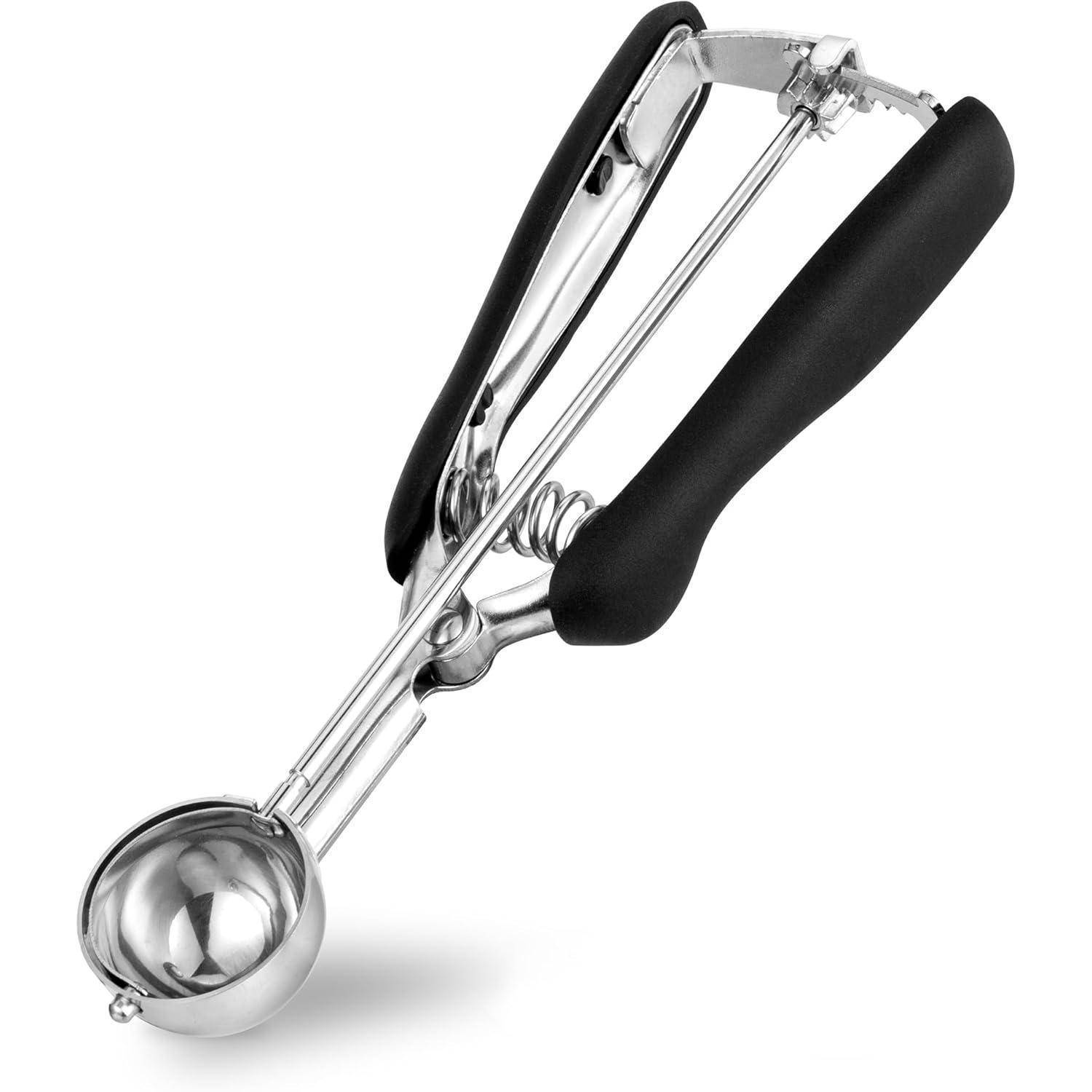 Eisportionierer Edelstahl mit Auslöser 15ml, Komfortabler Griff