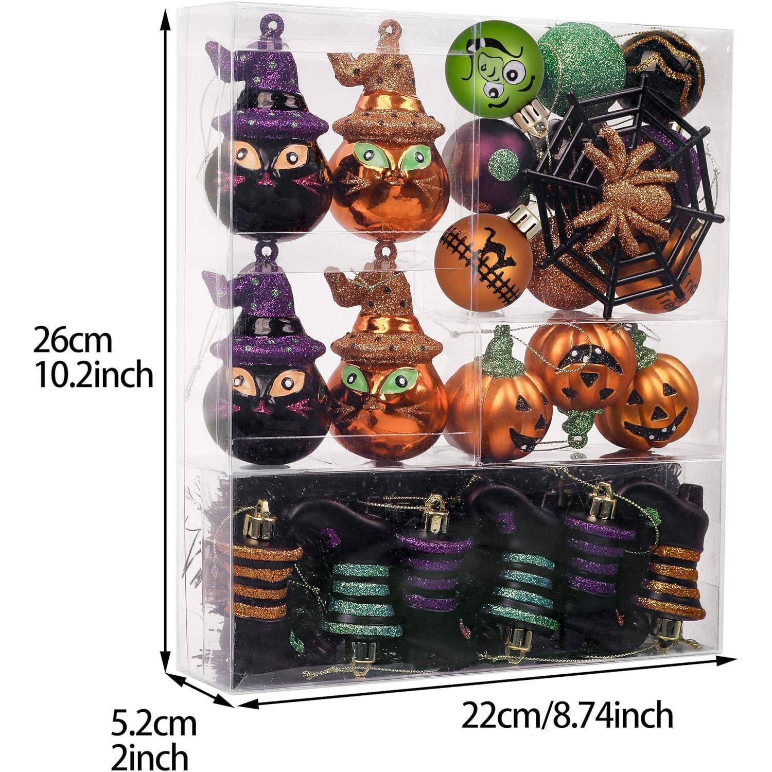 24 Stücke Halloween Kugeln Ornamente Freche Dekorative Bruchsicher
