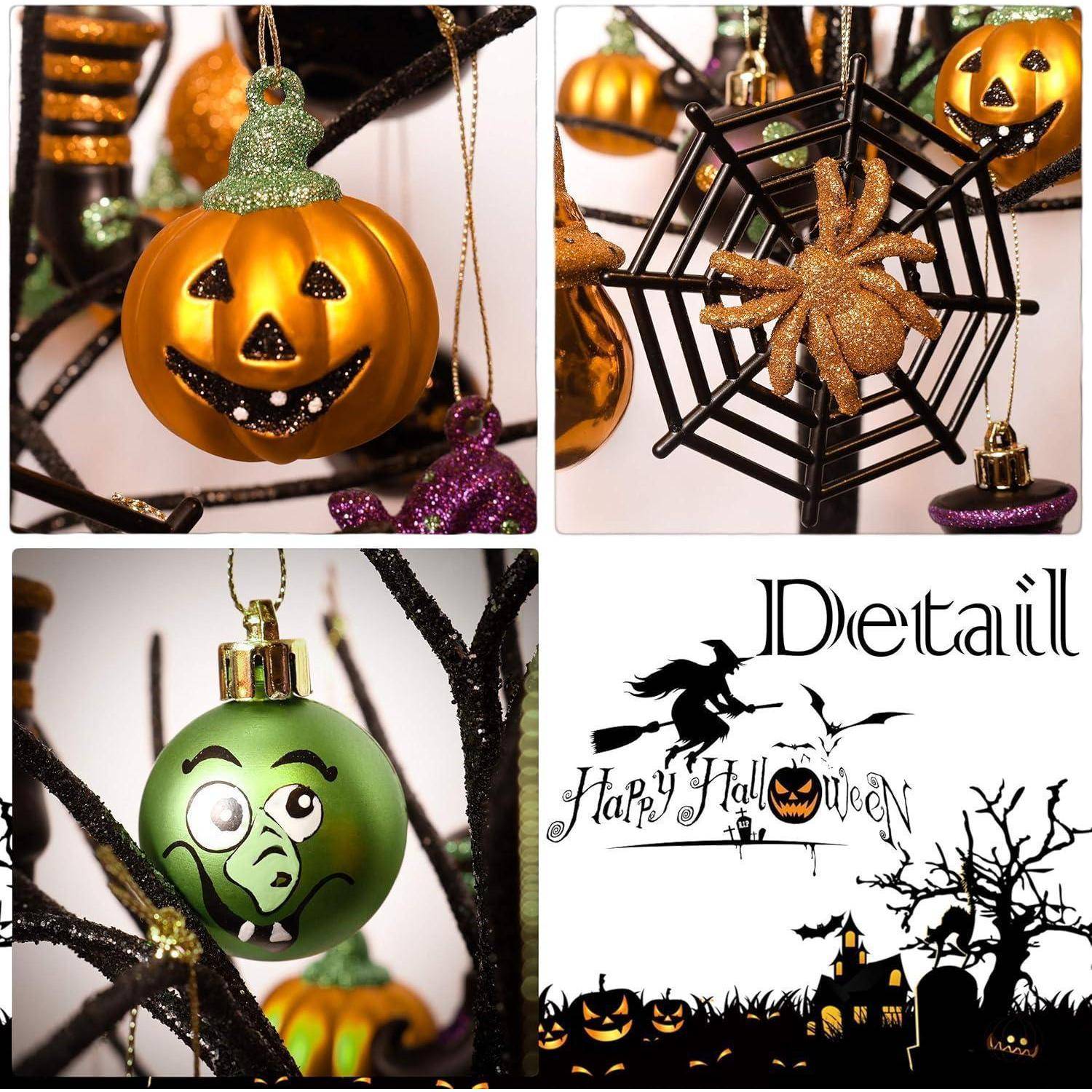 24 Stücke Halloween Kugeln Ornamente Freche Dekorative Bruchsicher