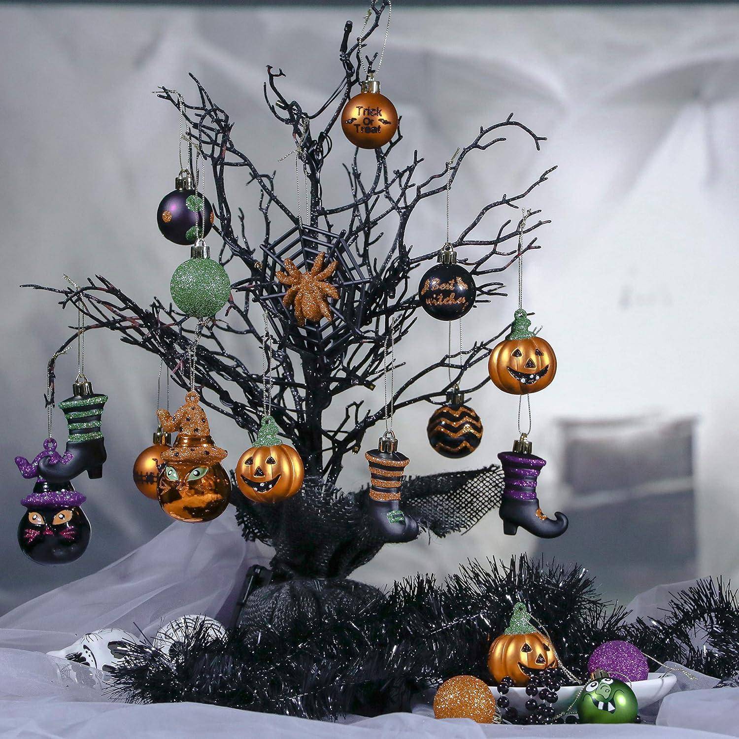 24 Stücke Halloween Kugeln Ornamente Freche Dekorative Bruchsicher