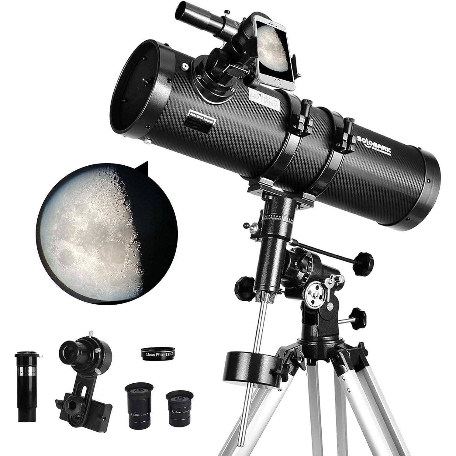 Teleskop 130EQ Newton-Reflektor für Astronomie mit Zubehör
