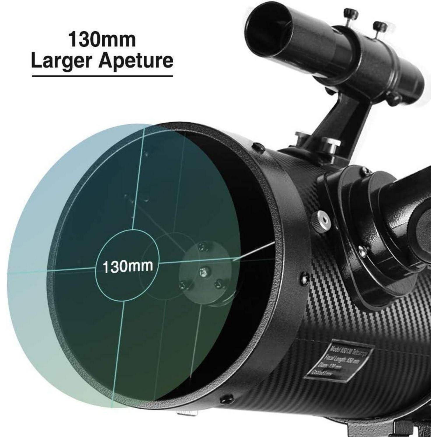 Teleskop 130EQ Newton-Reflektor für Astronomie mit Zubehör