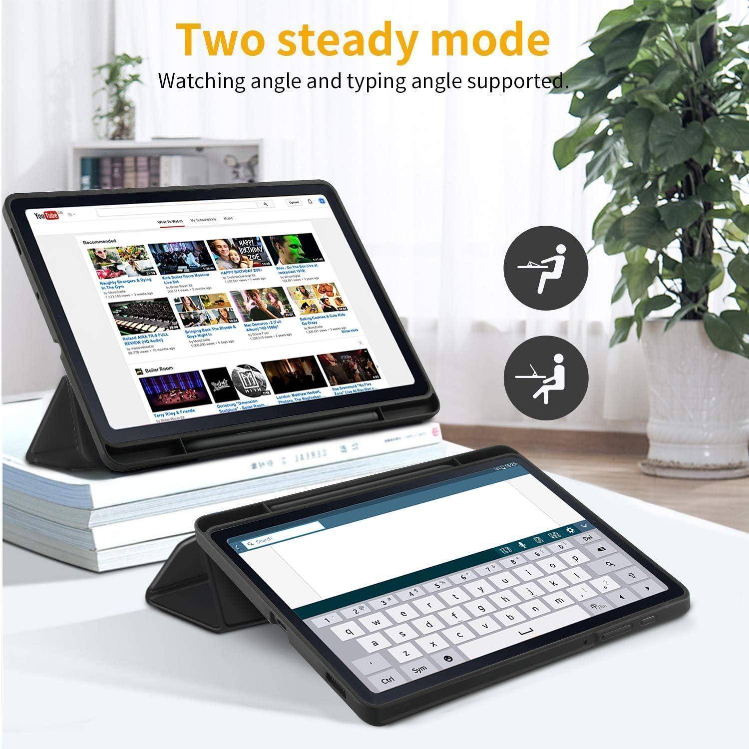 Hülle Samsung Galaxy Tab S6 Lite 10.4 Zoll Schwarz Schutzfolie S Pen