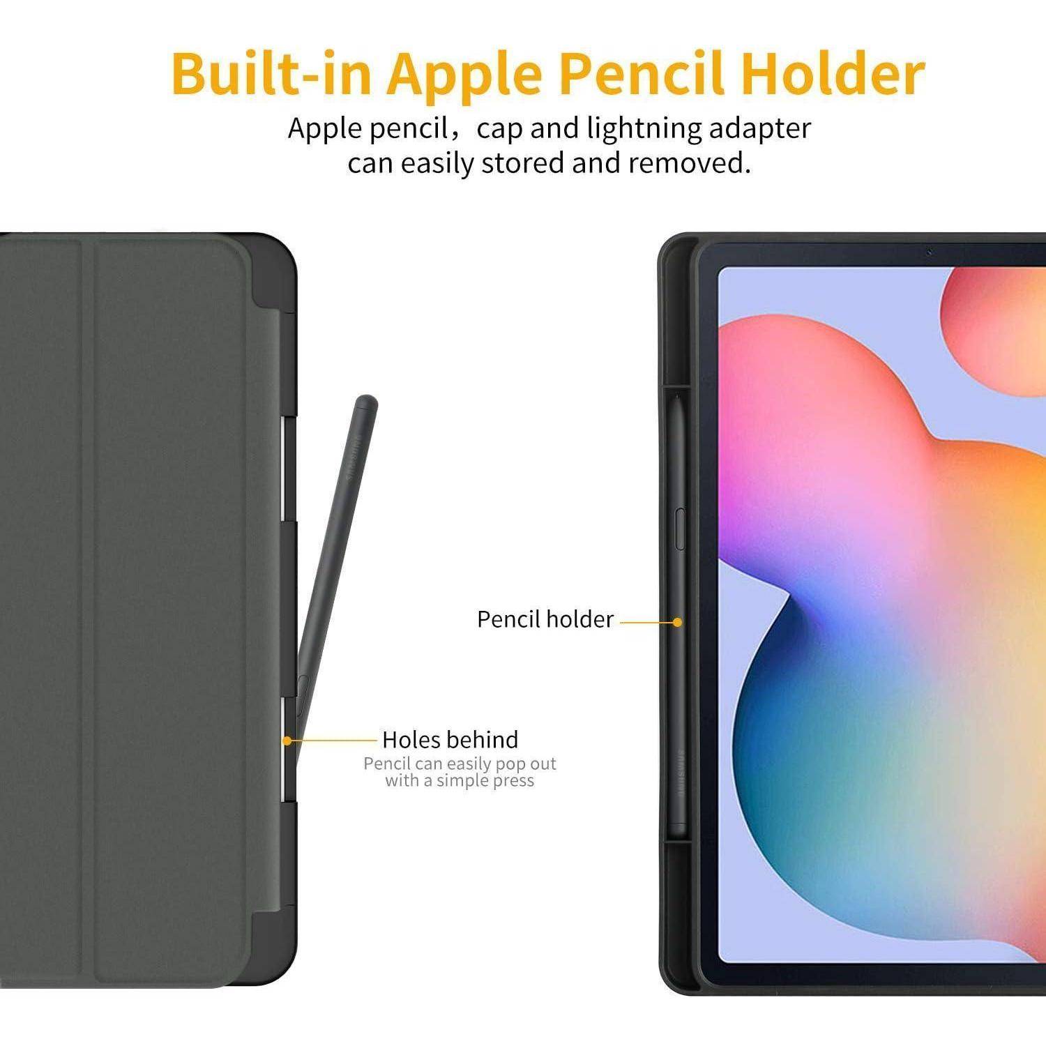 Hülle Samsung Galaxy Tab S6 Lite 10.4 Zoll Schwarz Schutzfolie S Pen