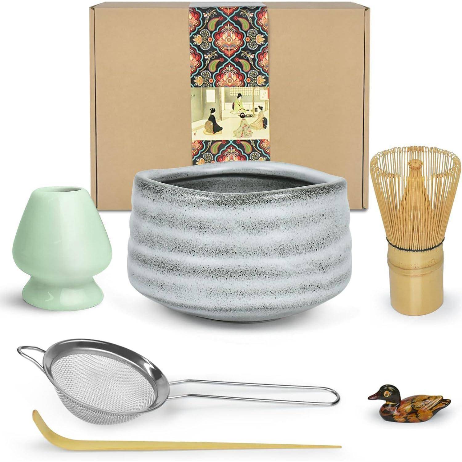 Matcha-Zeremonie-Kit, Teezeremonie-Set mit Matcha-Schale und Zubehör