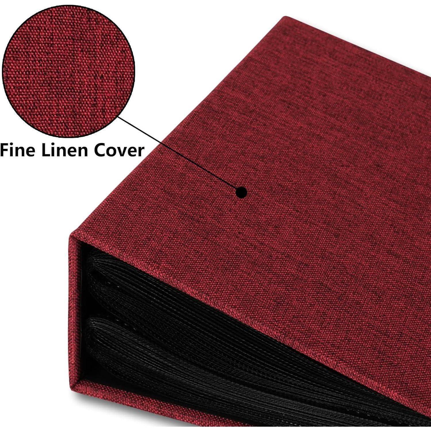 Einsteck-Fotoalbum 10x15 Schwarz 100 Seiten Groß Hochzeit Weihnachten