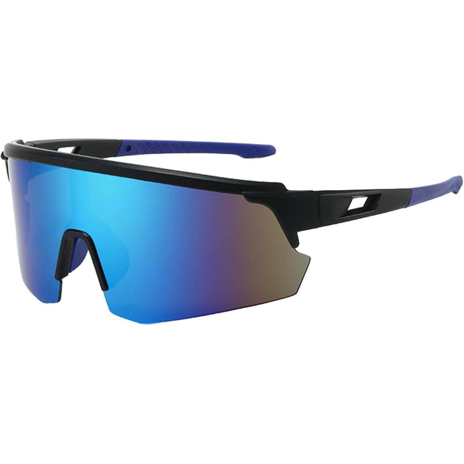 Sport Sonnenbrille Polarisiert Fahrradbrille Winddicht UV400 Blau