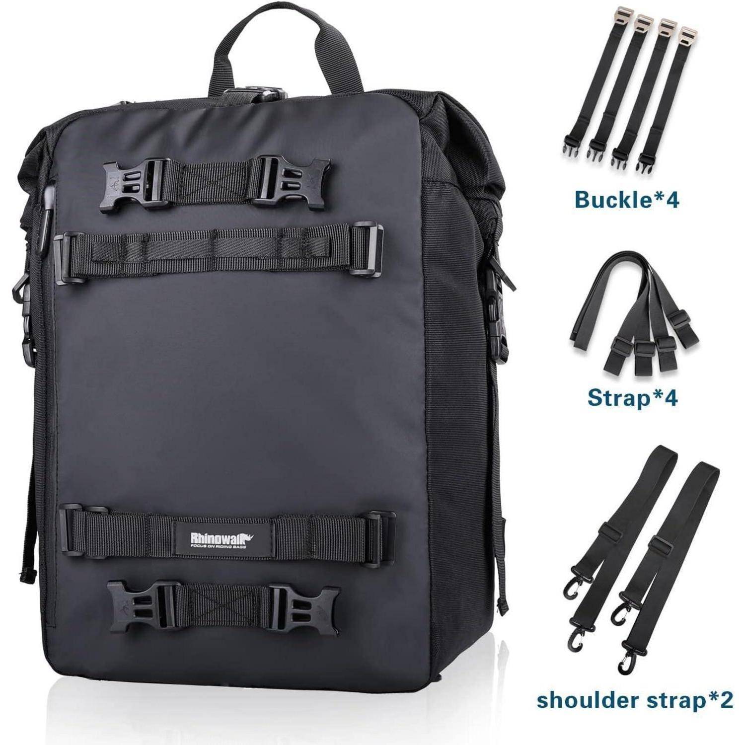 Motorradtasche Satteltasche Hecktasche Hinterradtasche 30L Schwarz-30l