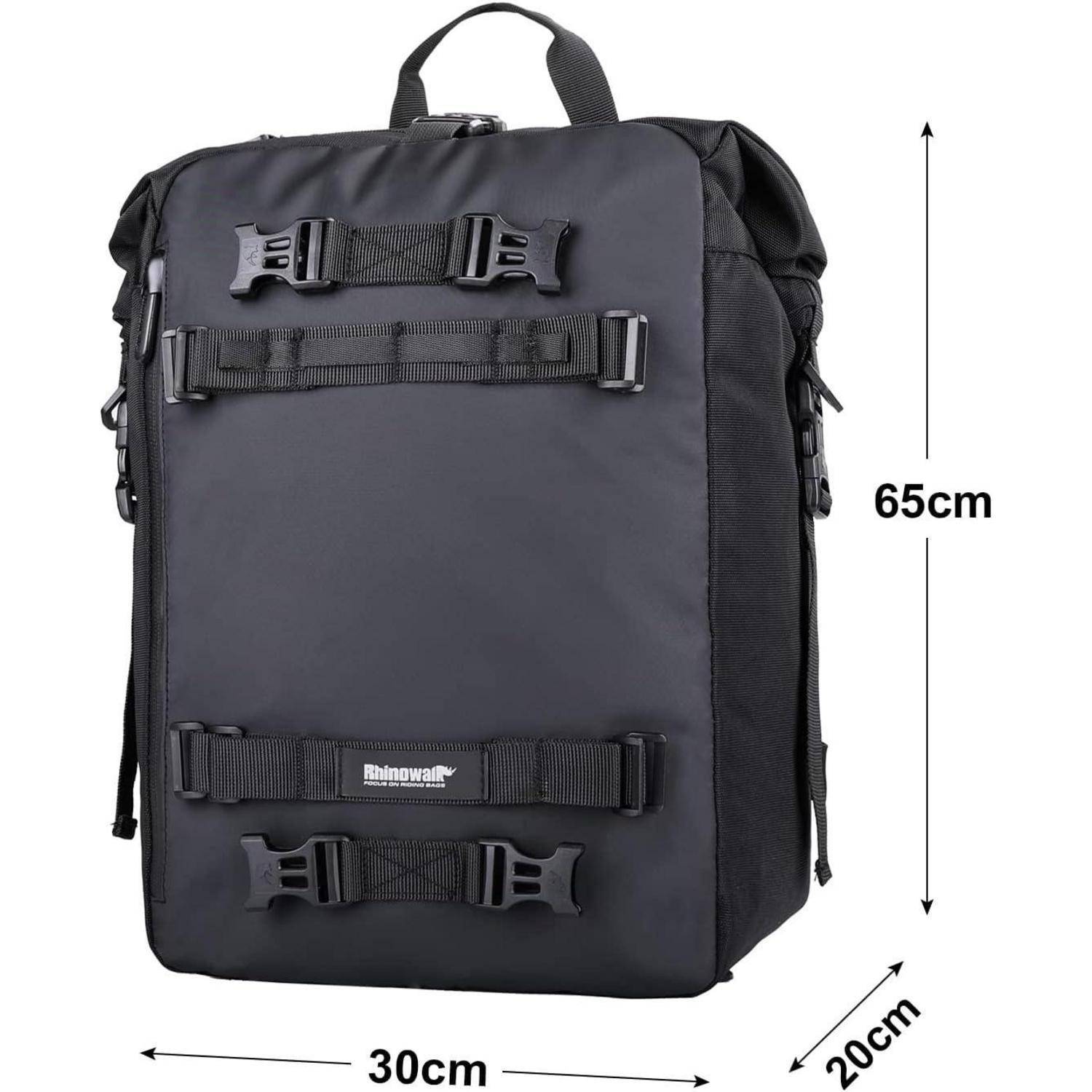 Motorradtasche Satteltasche Hecktasche Hinterradtasche 30L Schwarz-30l