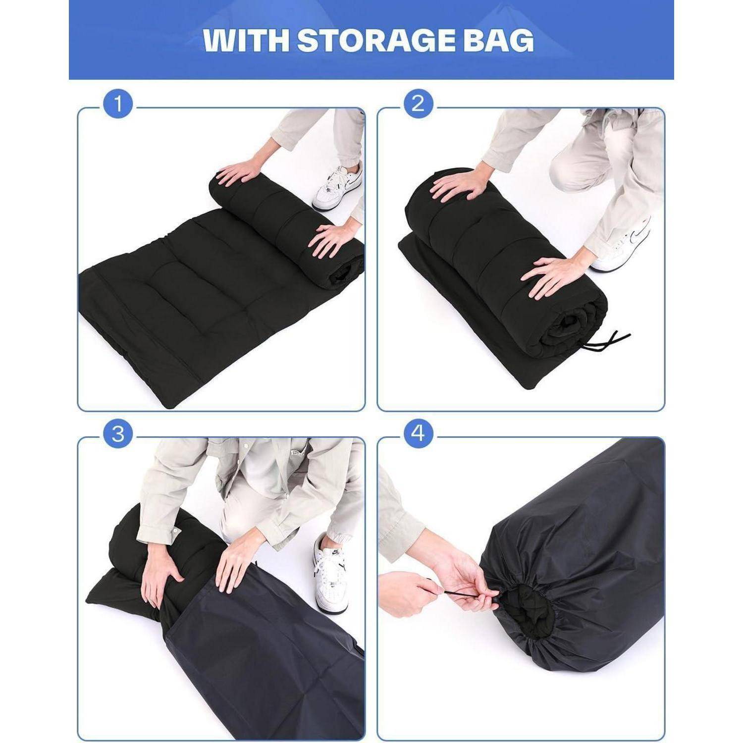 Feldbett Klappbett Matratze Campingbett Tragfähigkeit schwarz schwarz