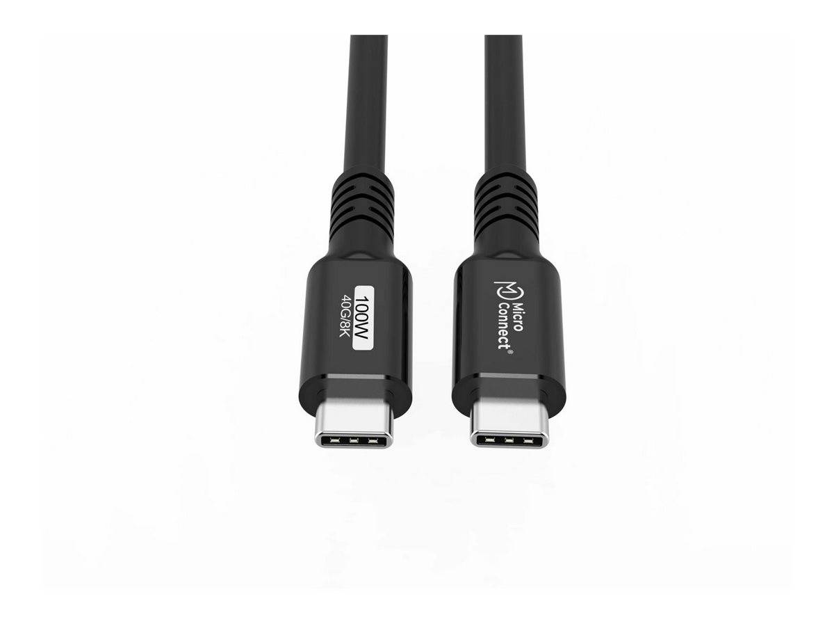 MicroConnect Premium - USB-Kabel - USB-C (M)zu USB-C (M) - USB4 Gen3x2 - 20 V -
