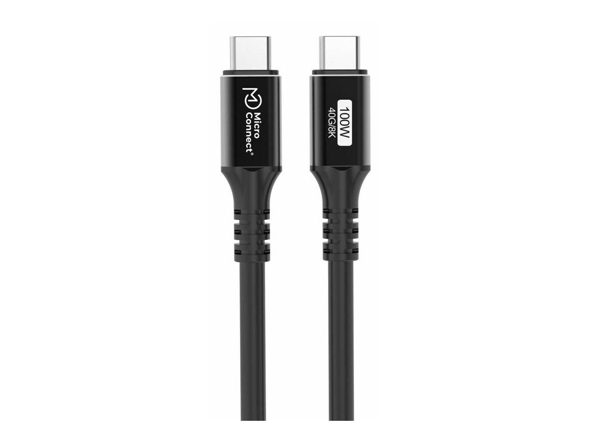 MicroConnect Premium - USB-Kabel - USB-C (M)zu USB-C (M) - USB4 Gen3x2 - 20 V -